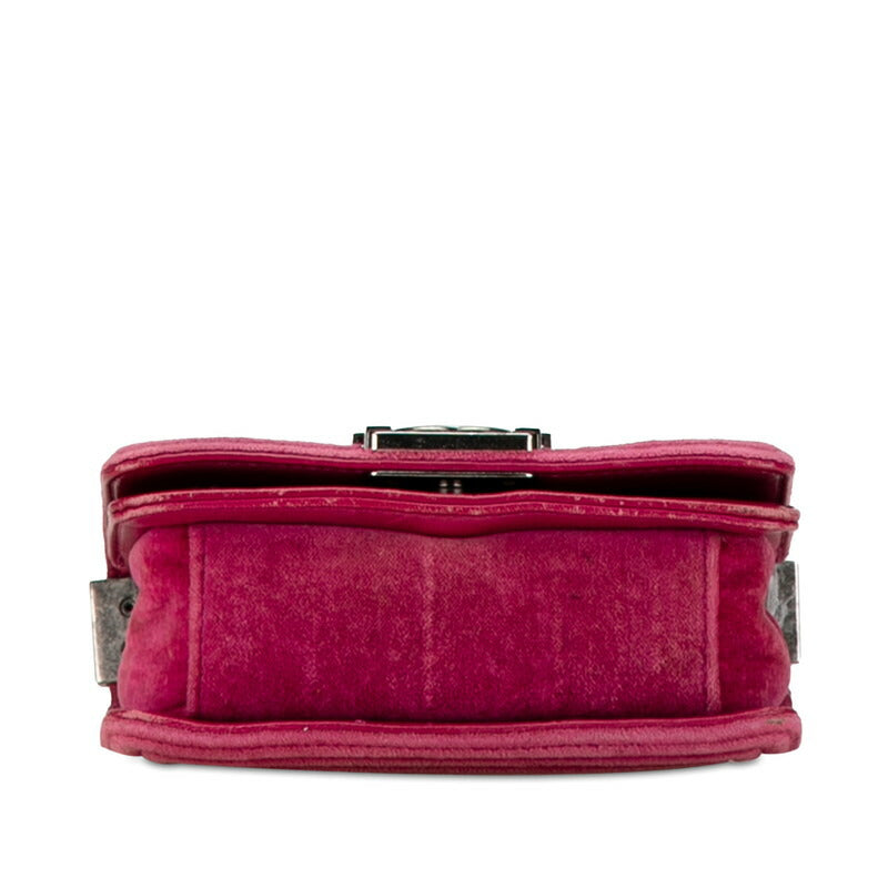 Chanel Boy Chanel Matelasse Velour Shoulder Bag Classic Flap