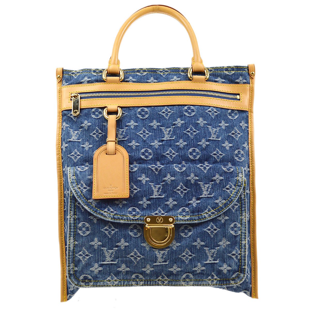 LOUIS VUITTON? FLAT SHOPPER HAND TOTE BAG MONOGRAM
