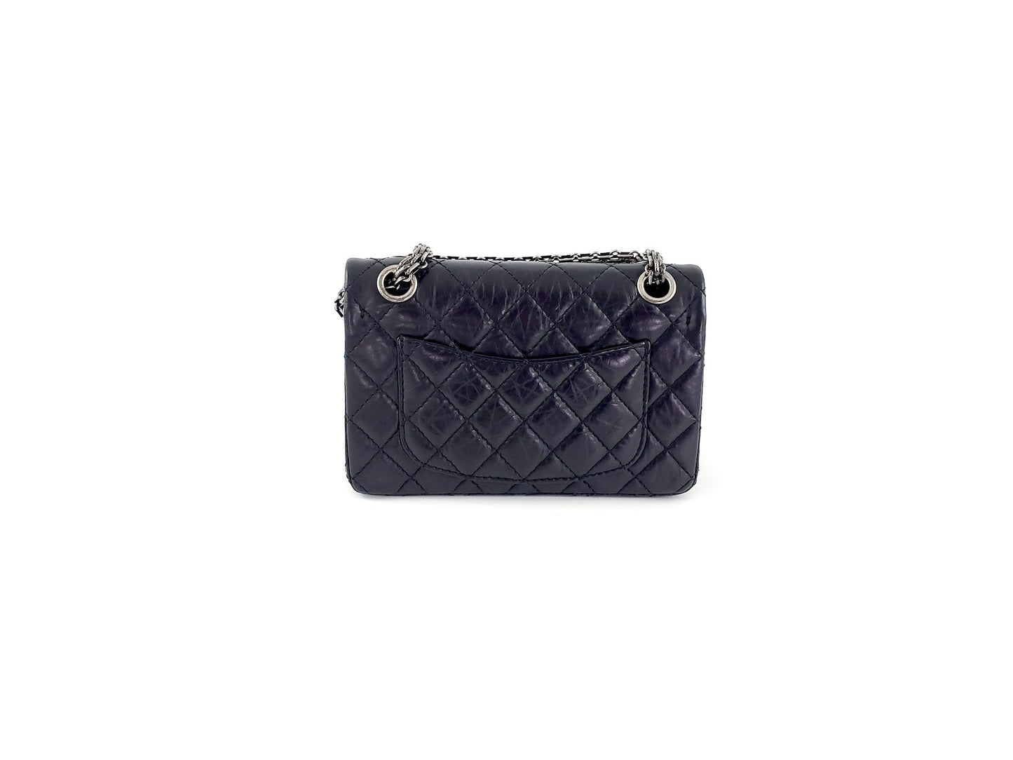 CHANEL Classic Reissue 2.55 224 Black Mini Flap Bag