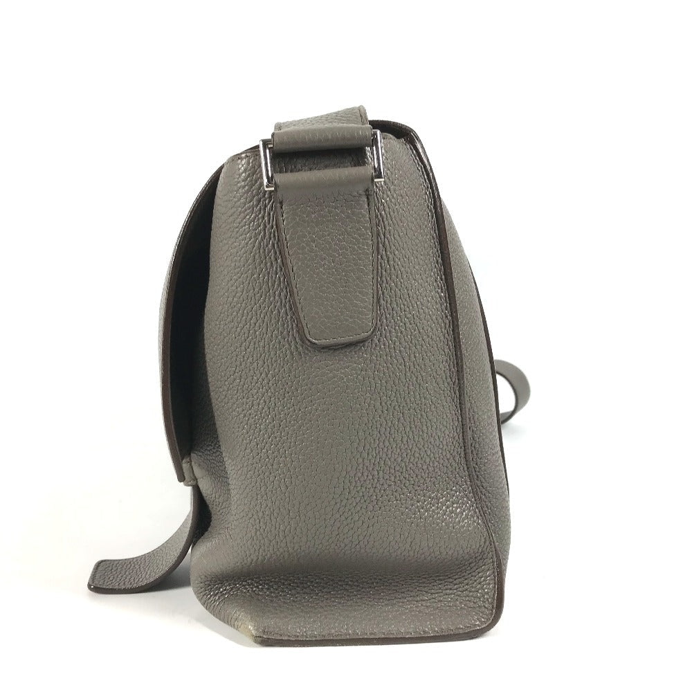 HERMES Shoulder Bag Taurillon Clemence gray Crossbody bag Sac Alfred 35