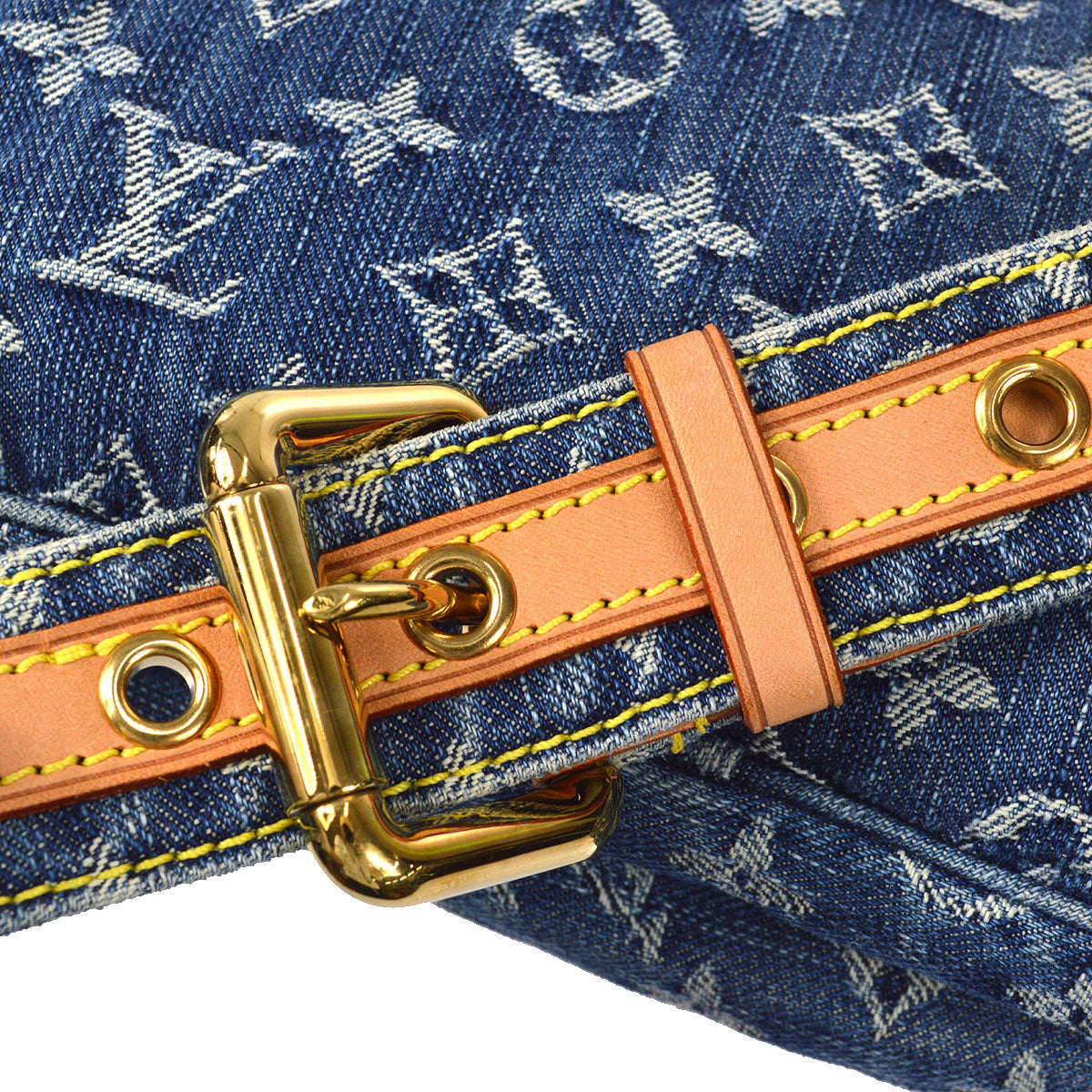 LOUIS VUITTON BUM BAG WAIST POUCH INDIGO MONOGRAM DENIM M95347