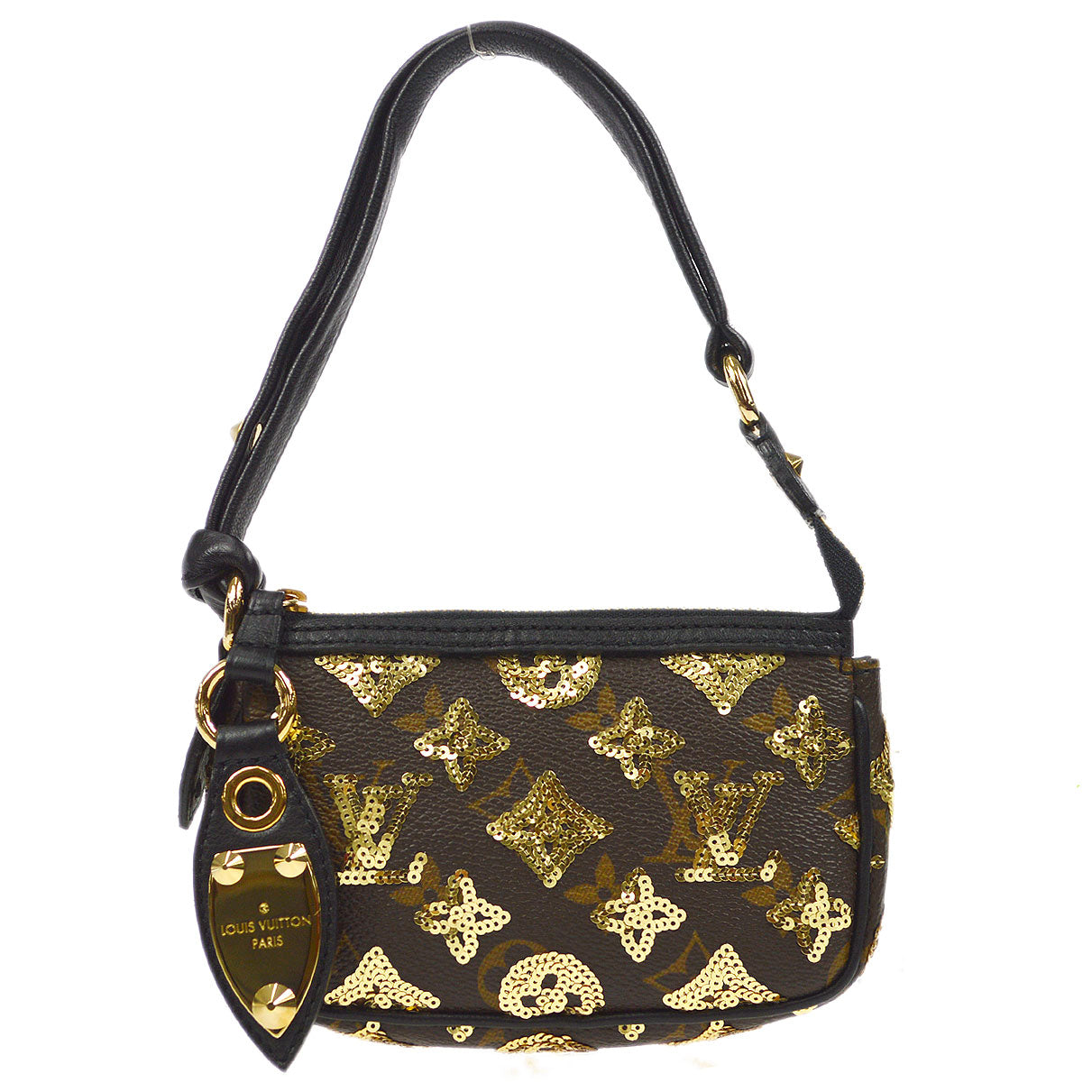 LOUIS VUITTON? 2009 MINI POCHETTE ACCESSOIRES MONOGRAM ECLIPSE Clutch