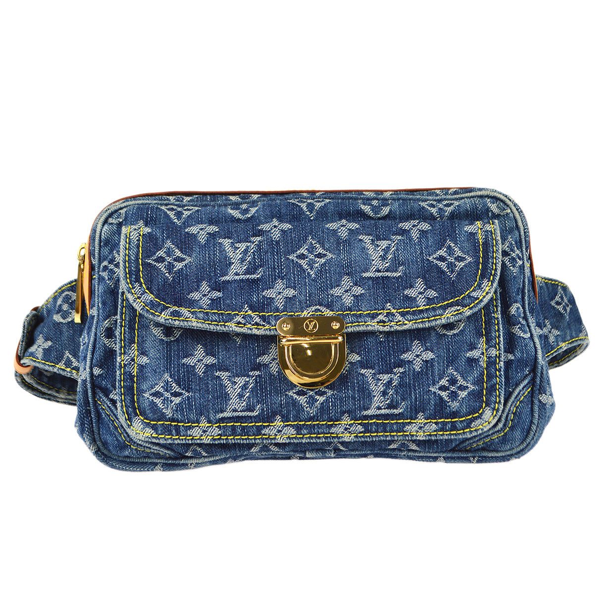 LOUIS VUITTON Bum Bag Waist Pouch Indigo Monogram