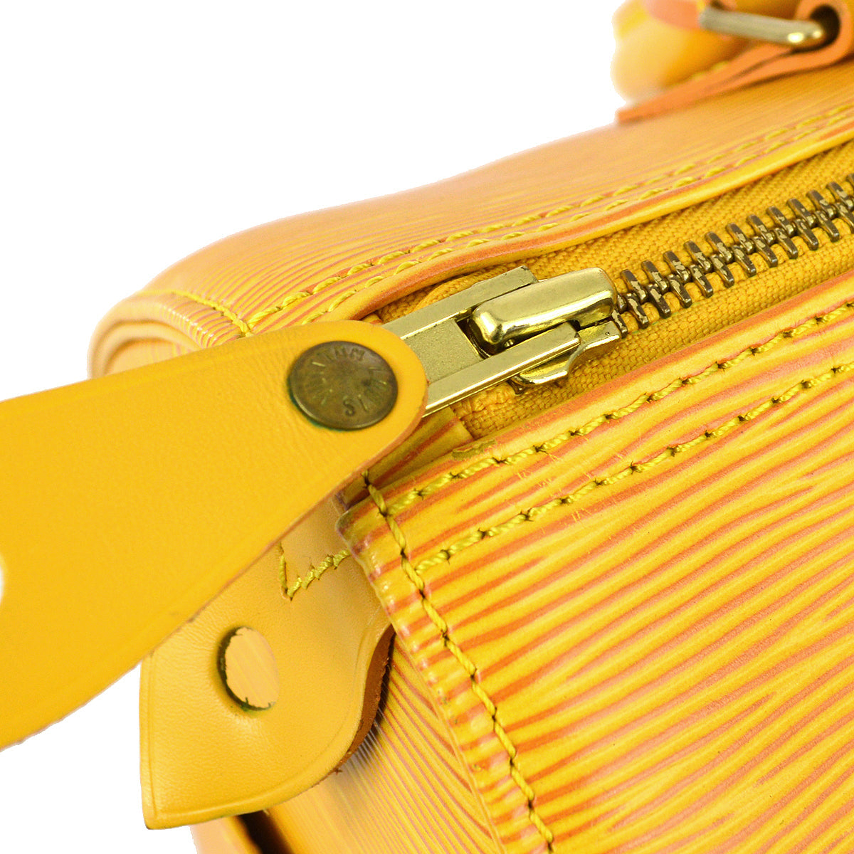 Louis Vuitton 1996 Yellow Epi Speedy 25 Handbag M43019
