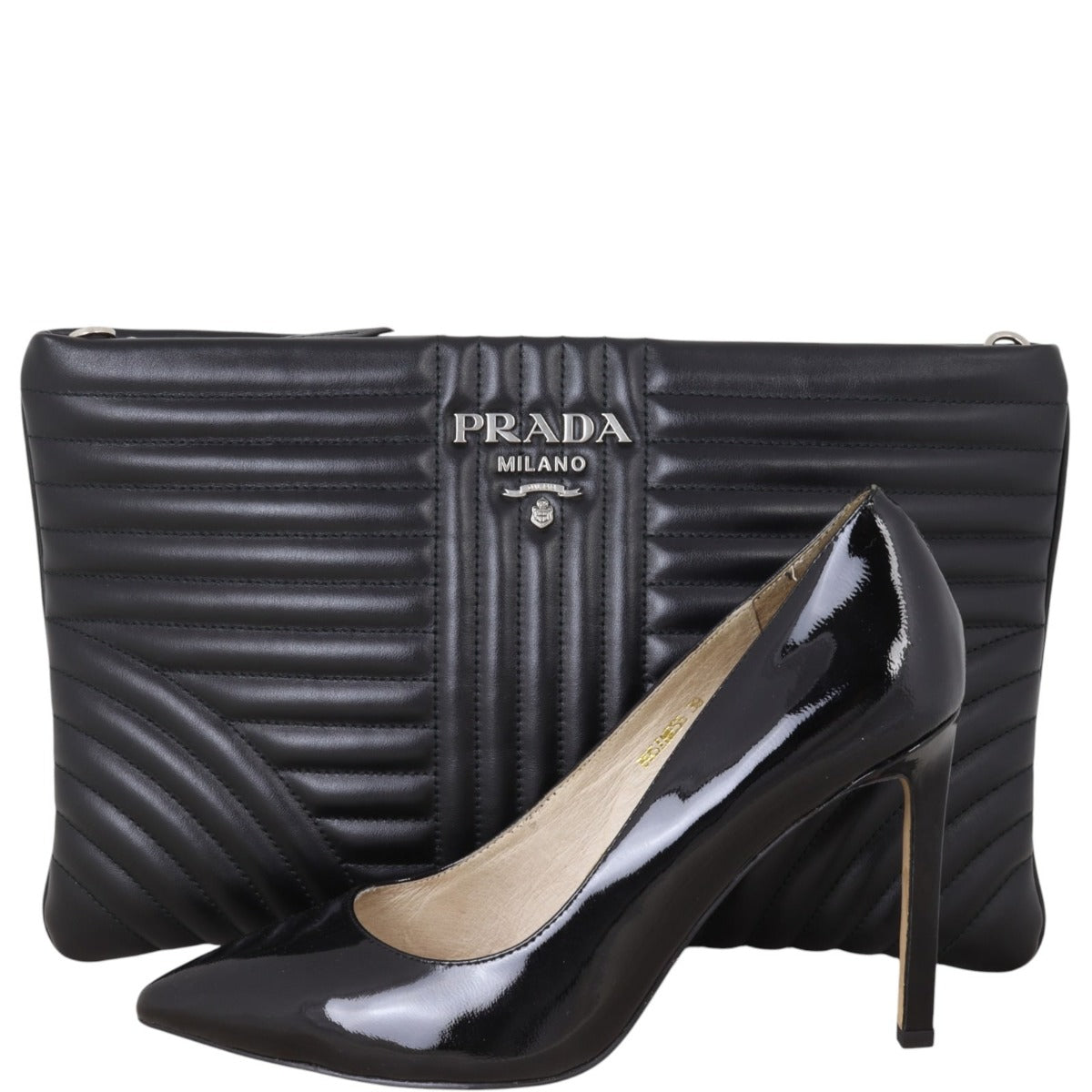 Prada Diagramme Clutch on Chain
