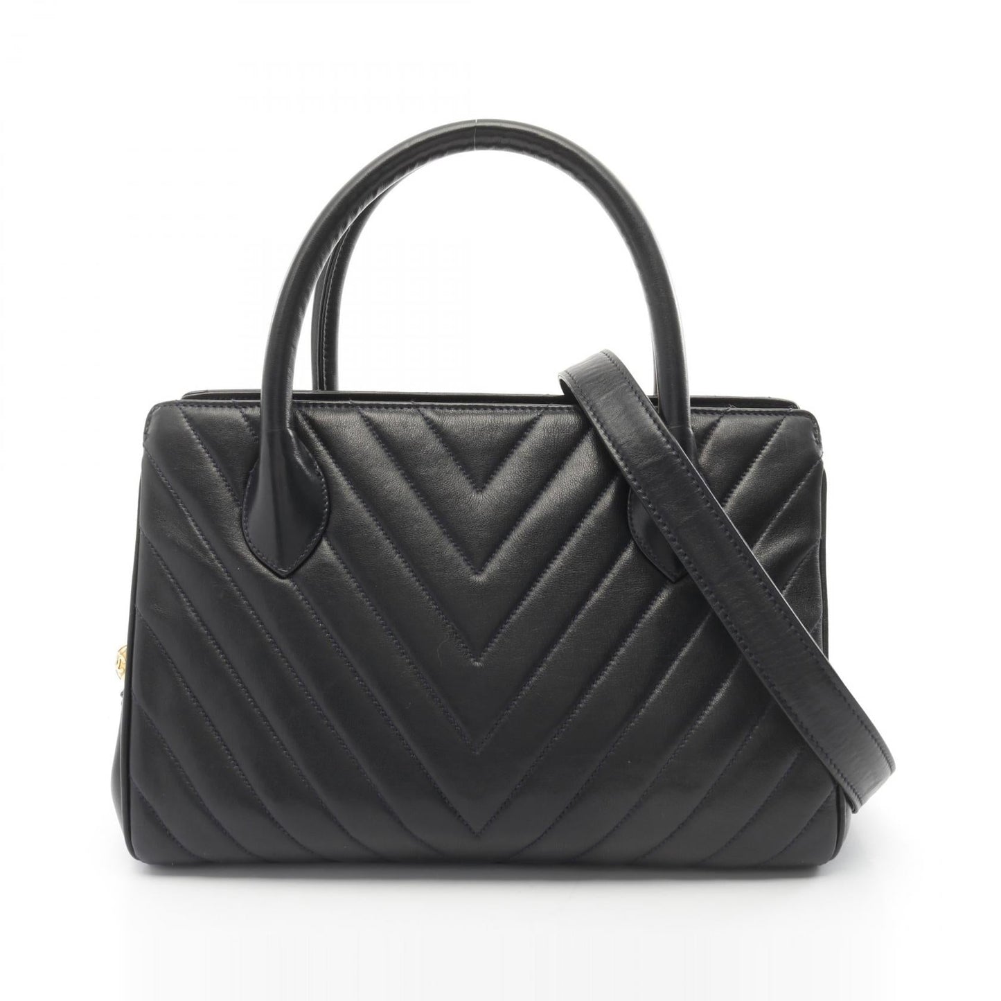 Chanel Chevron V Stitch Lambskin Handbag