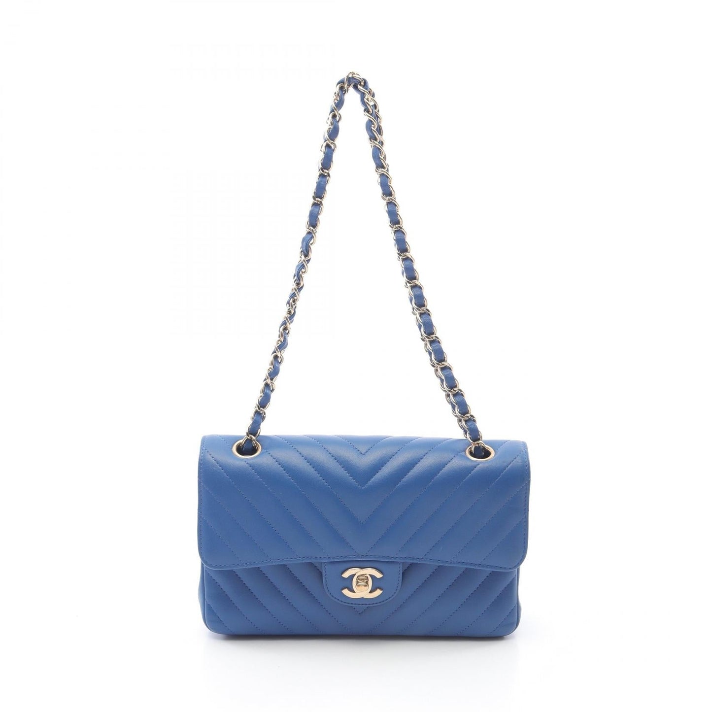 Chanel Chevron V Stitch Lambskin Shoulder Bag