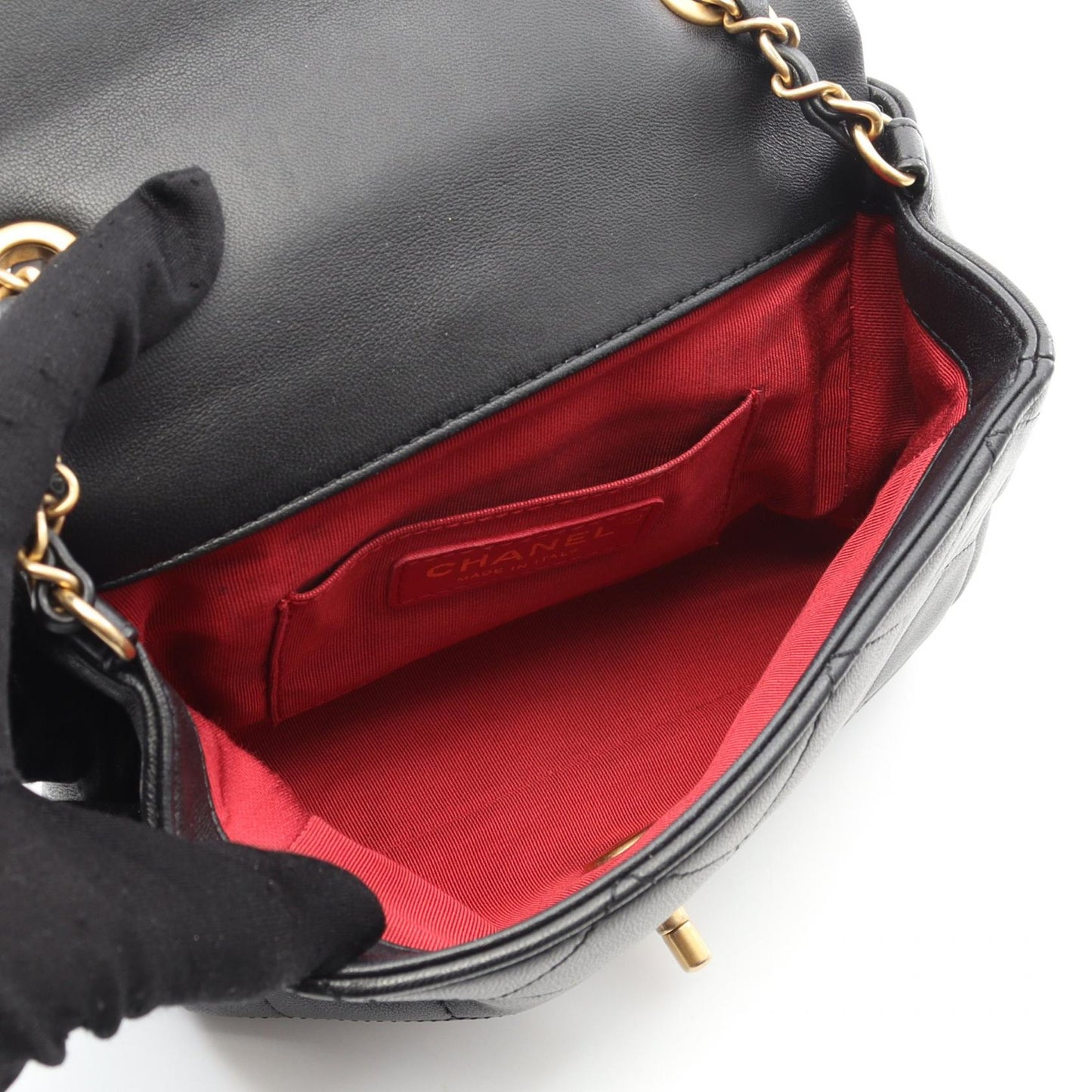 Chanel Top Handle Matelasse Lambskin Shoulder Bag