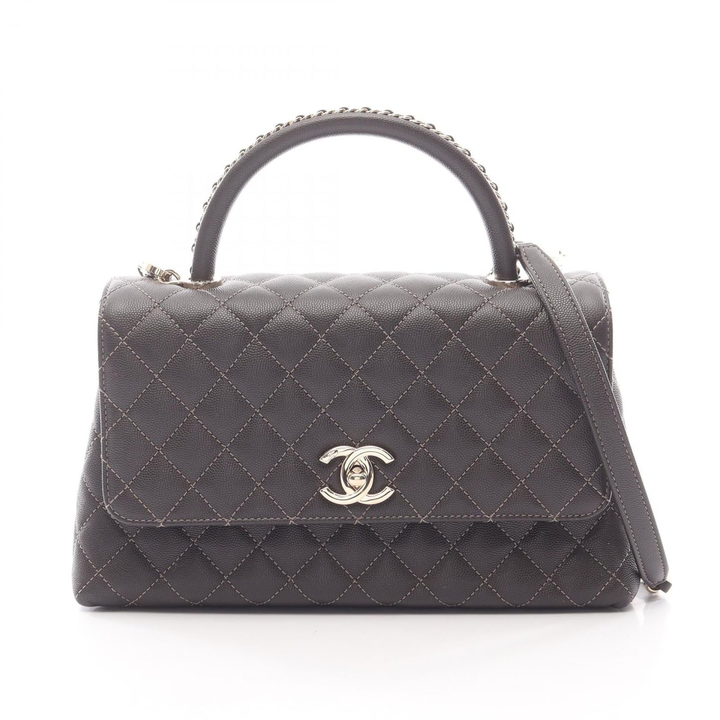 Chanel Coco Handle Grained Calfskin 2way Bag