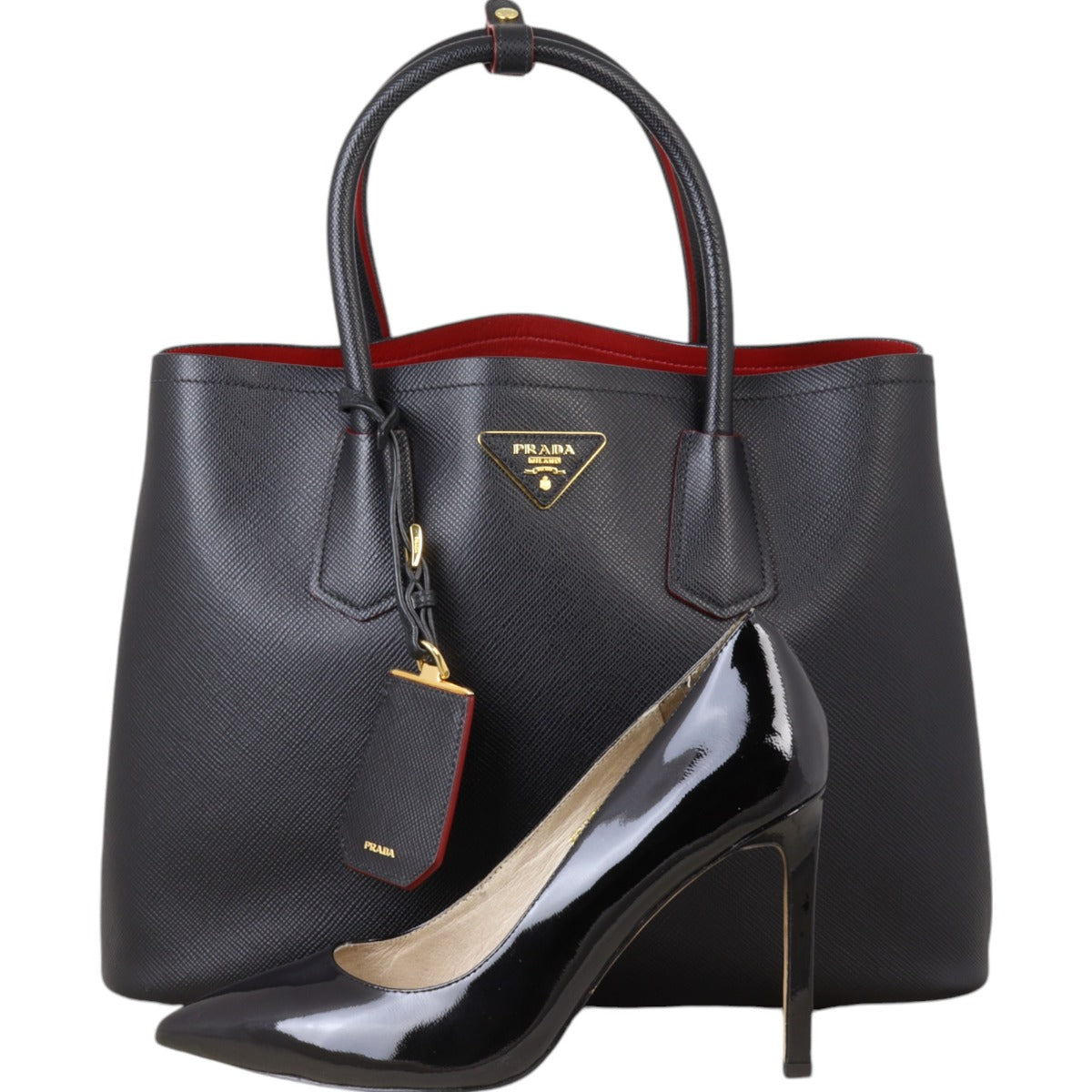 Prada Saffiano Cuir Double Bag Medium