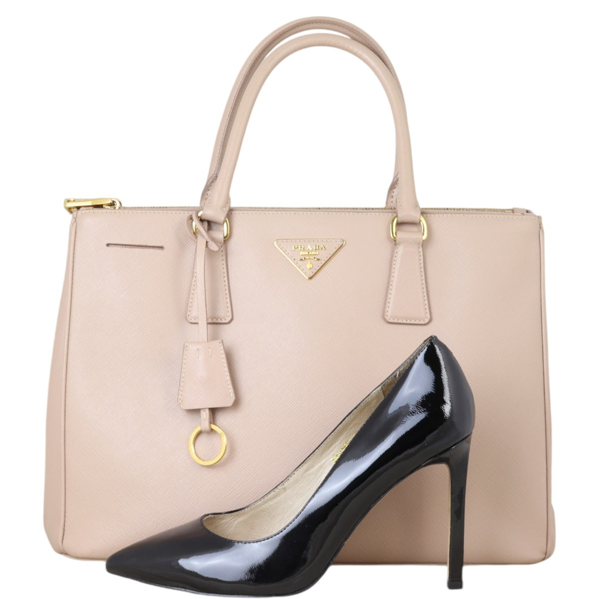 Prada Saffiano Lux Galleria Double Zip Tote Medium