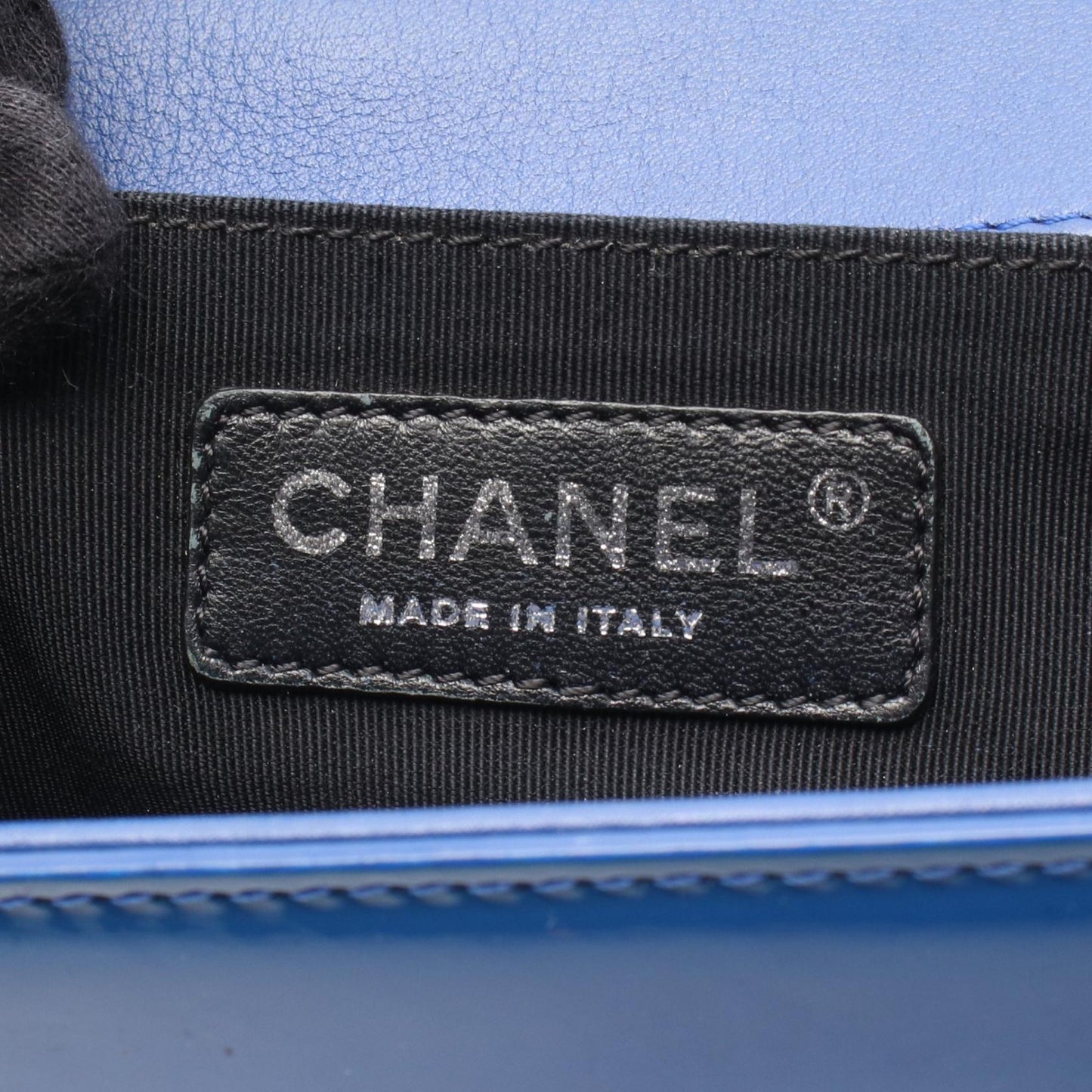 Chanel Boy Chanel Patent Leather Shoulder Bag
