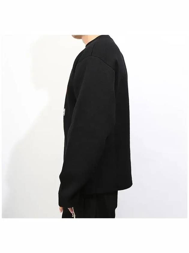 Luxury Balenciaga Trending 2026 Language Logo Wool Knit Top Black