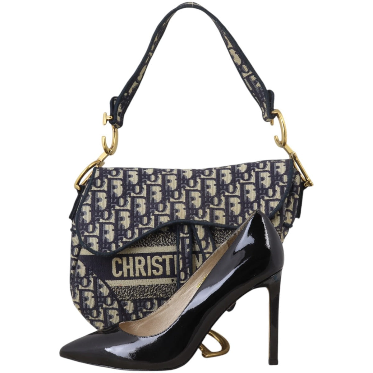 Dior Saddle Bag Oblique with Embroidered Strap