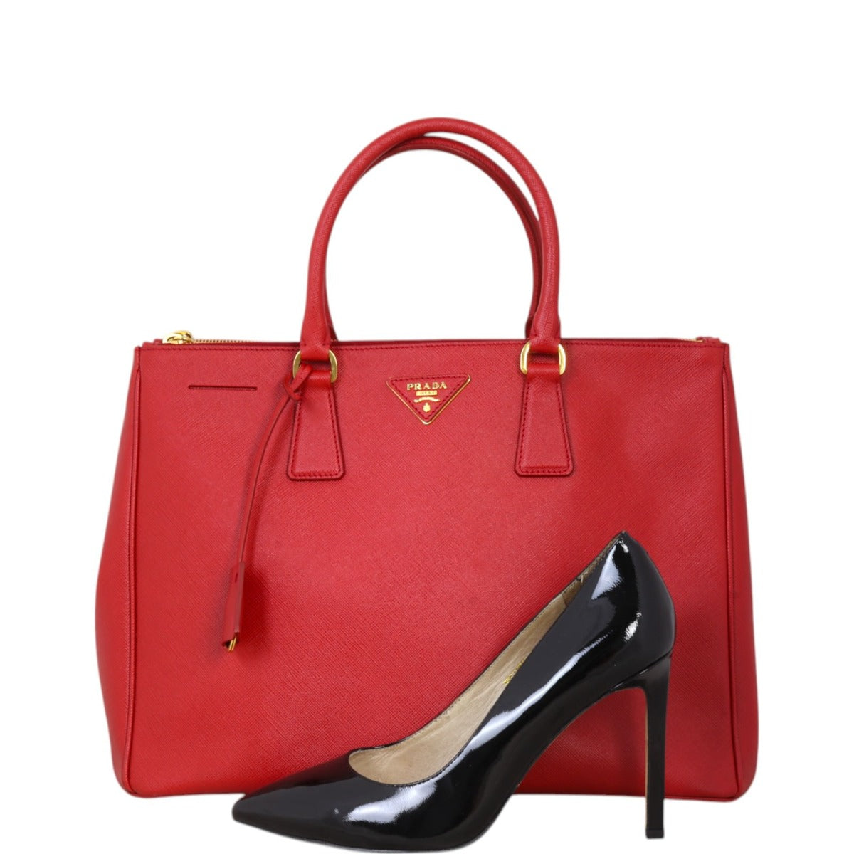Prada Saffiano Lux Galleria Double Zip Tote Large
