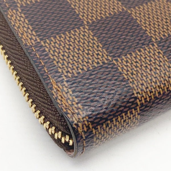 LOUIS VUITTON Long Wallet Purse N41626 Damier canvas Rose Valerie Portefeuille Clemence Damier Zip Around Women