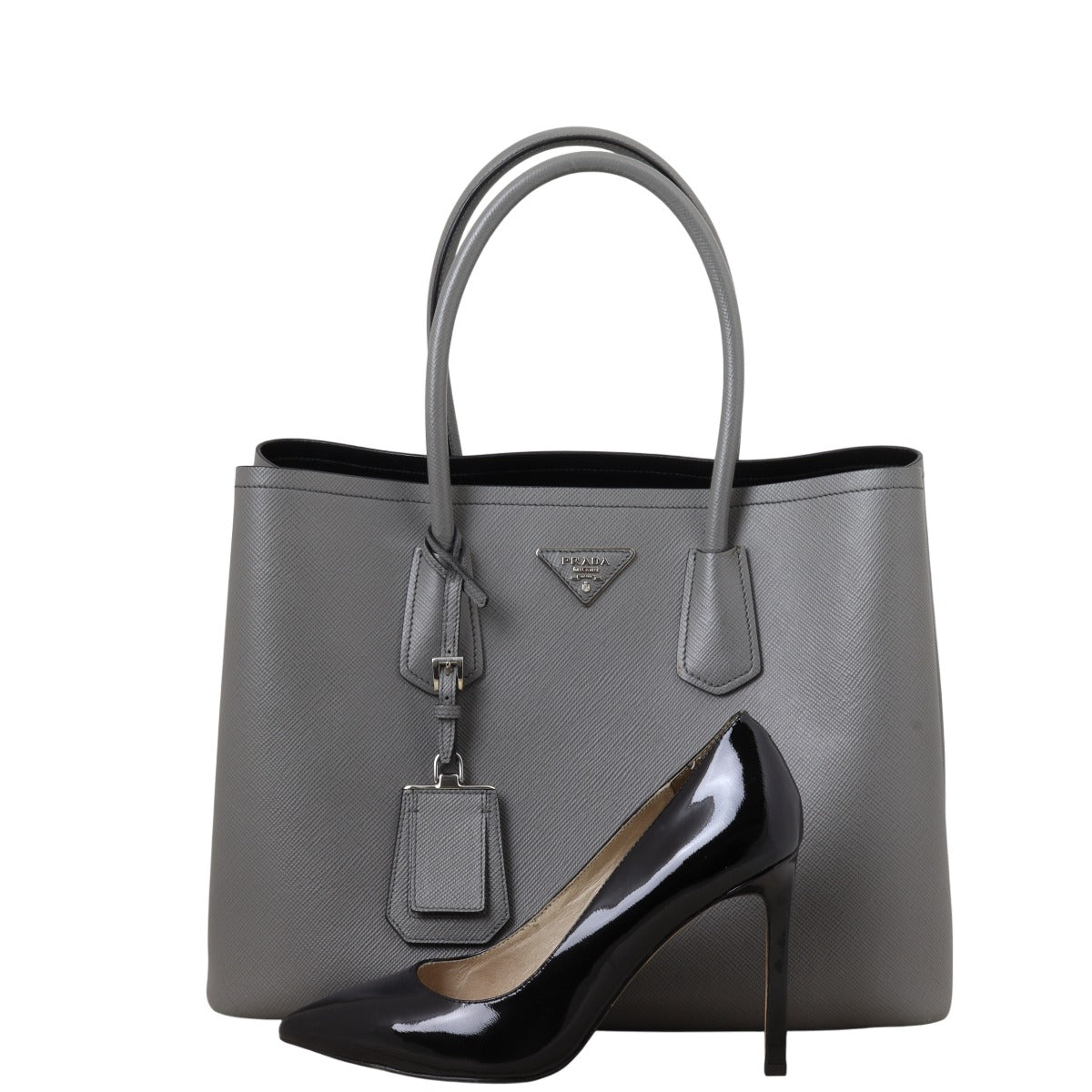 Prada Saffiano Cuir Double Bag Large