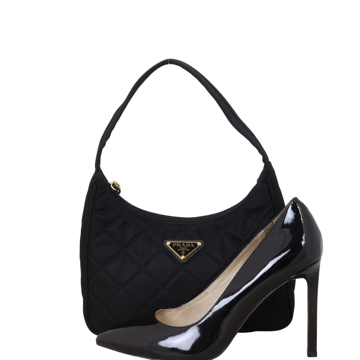 Prada Quilted Tessuto Mini Hobo