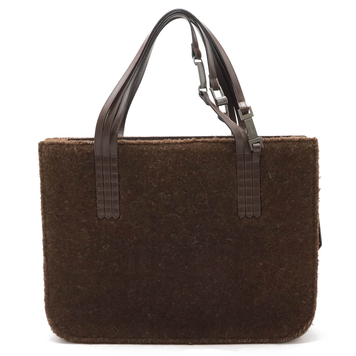 Chanel Shearling/Leather Logo Tote Bag 2way Shoulder Tote