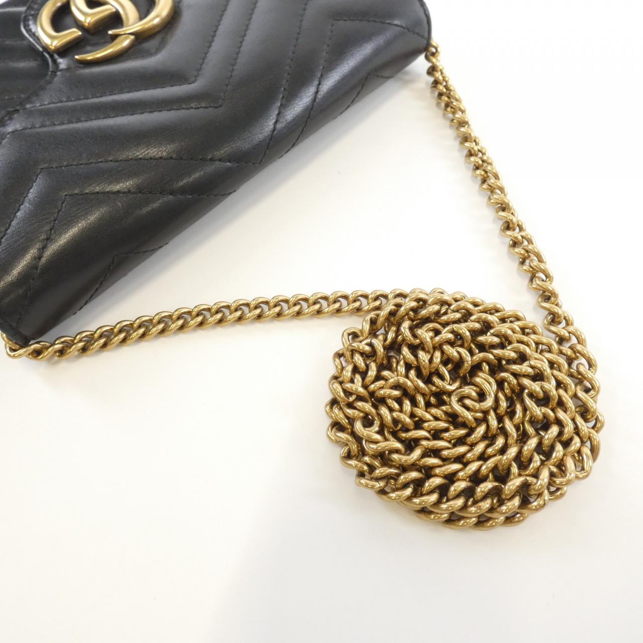Gucci GG Marmont Quilted Chevron Leather Shoulder Bag
