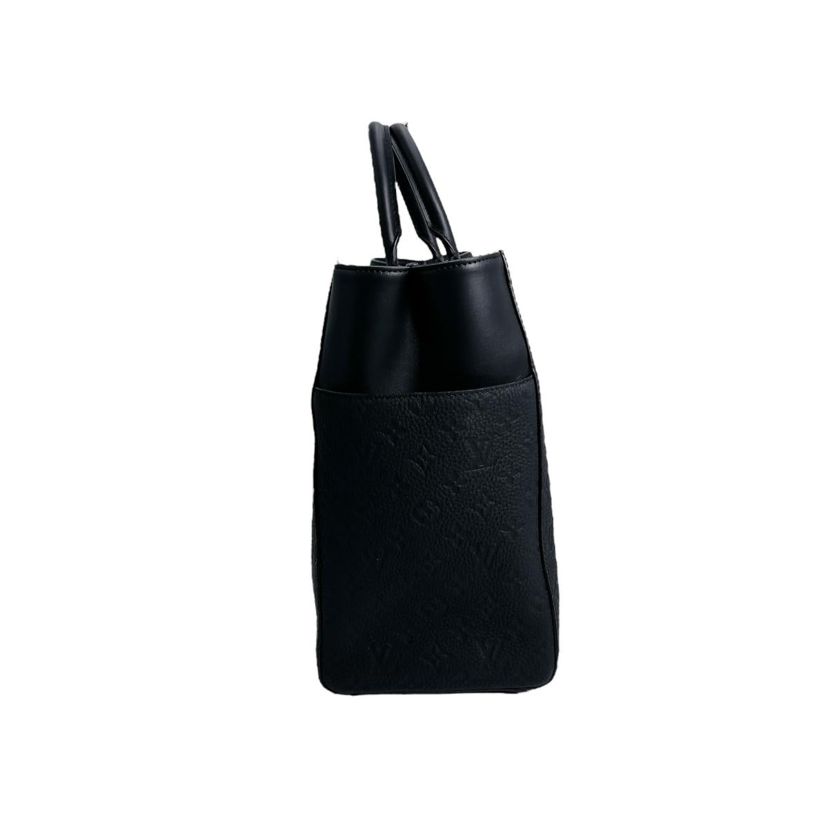 LOUIS VUITTON Handbag M21865 Cowhide black Taurillon Clemence Monogram Sac Plat 24H