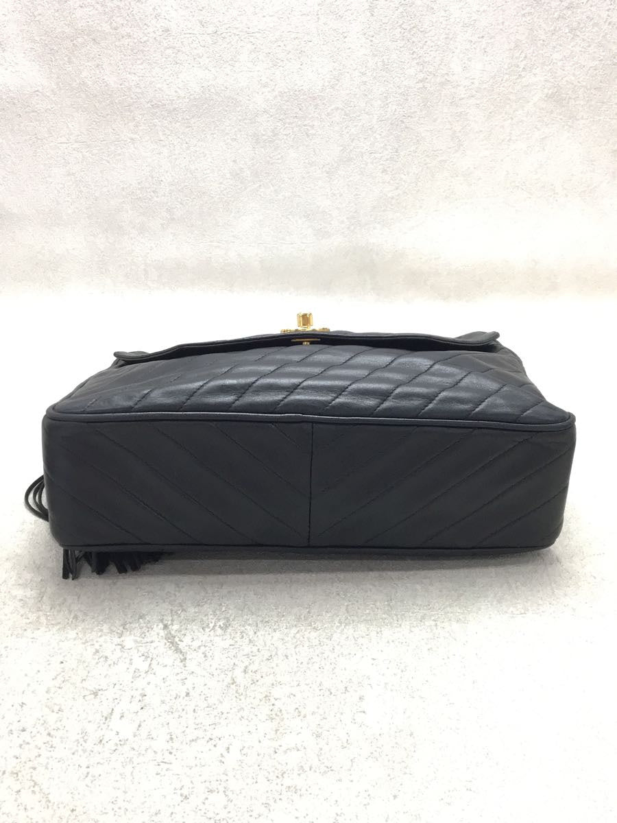 Chanel Leather Coco Mark Tassel Chain Shoulder Bag