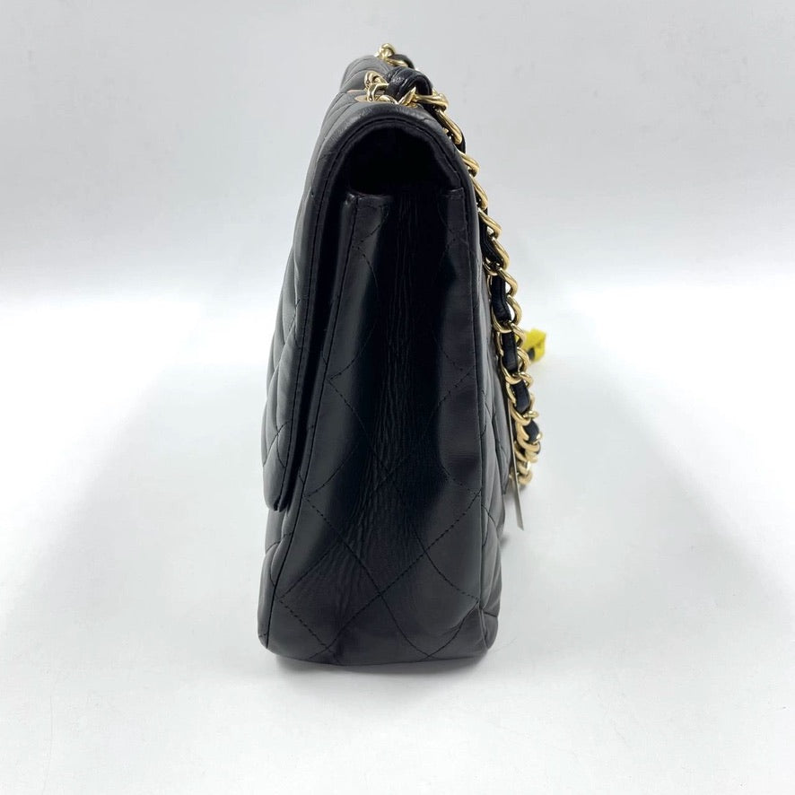 Chanel Timeless/ Classic Flap Jumbo/Large Black with Gold Hardware