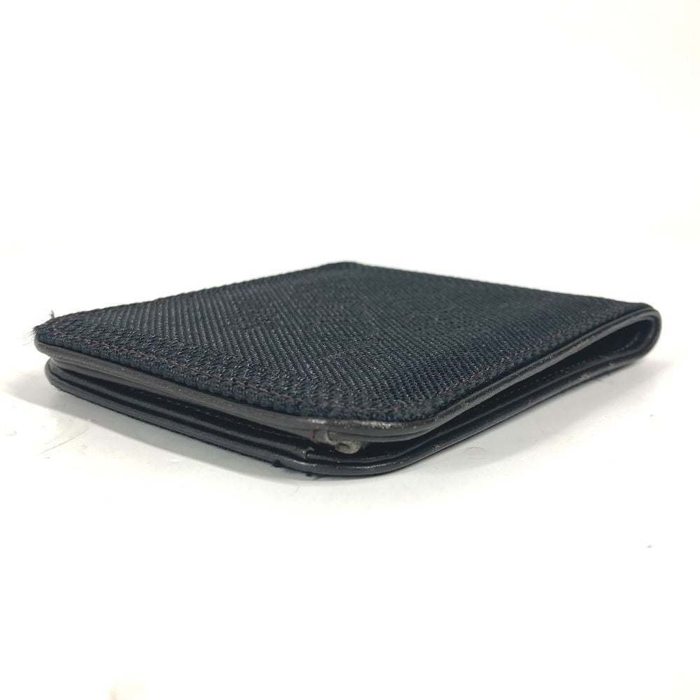 LOUIS VUITTON Folded wallet M93548 Damier Jean Canvas black Damier Jean Porte Billets 9 Carte Credit Funeral mens