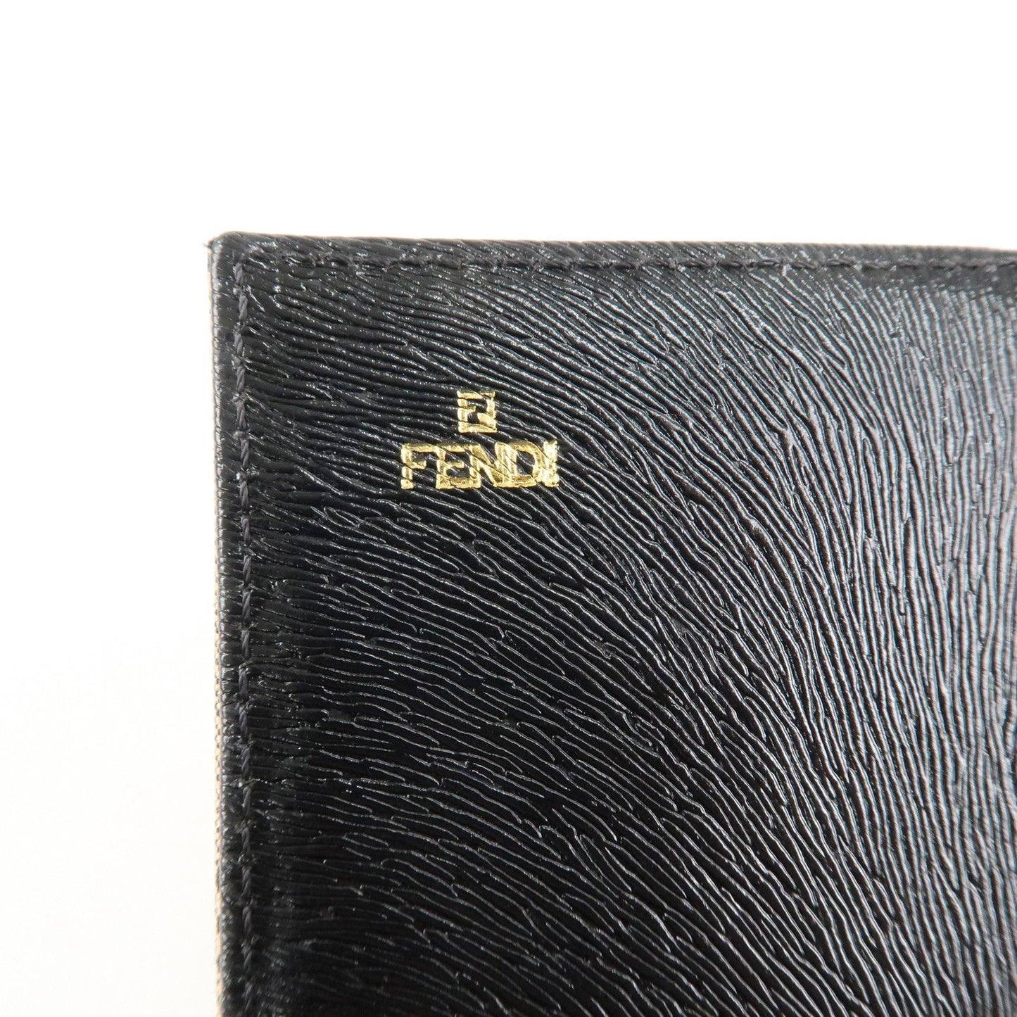 FENDI Zucca Print Canvas Leather Long Wallet Brown 8M0000