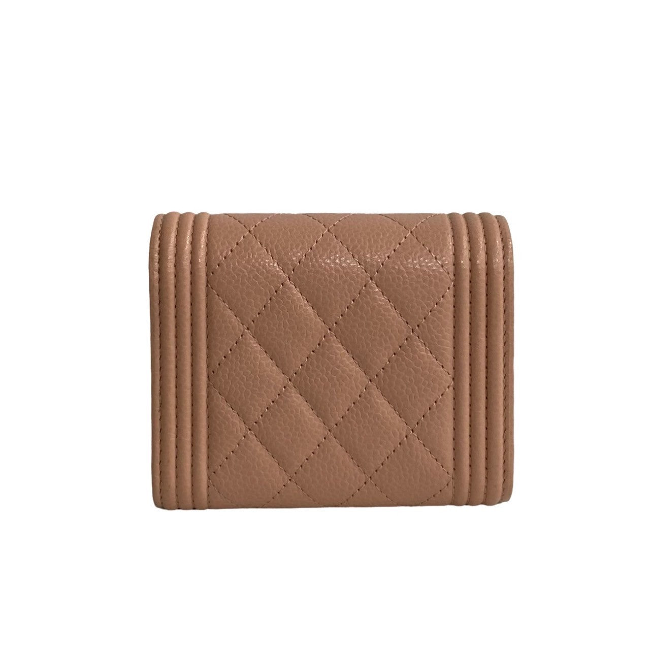 CHANEL Tri-fold wallet Matt caviar skin pink COCO Mark Boy chanel Women