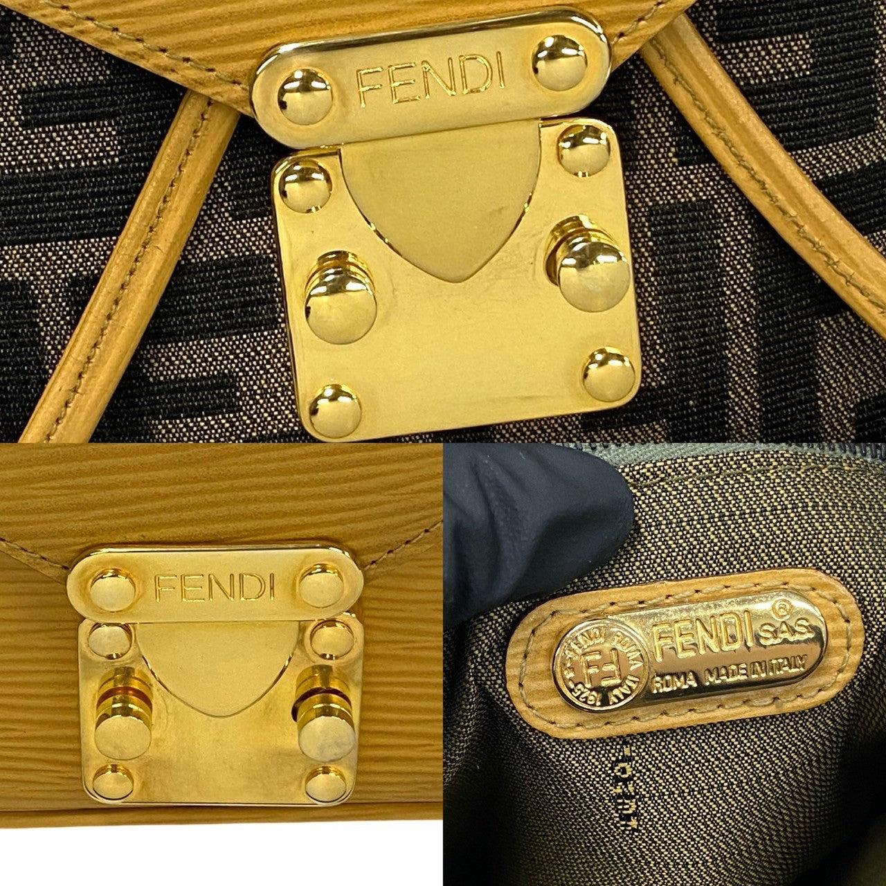 FENDI Backpack canvas Brown