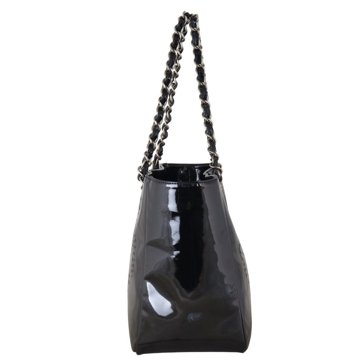 Chanel CC Perforated Tote Patent