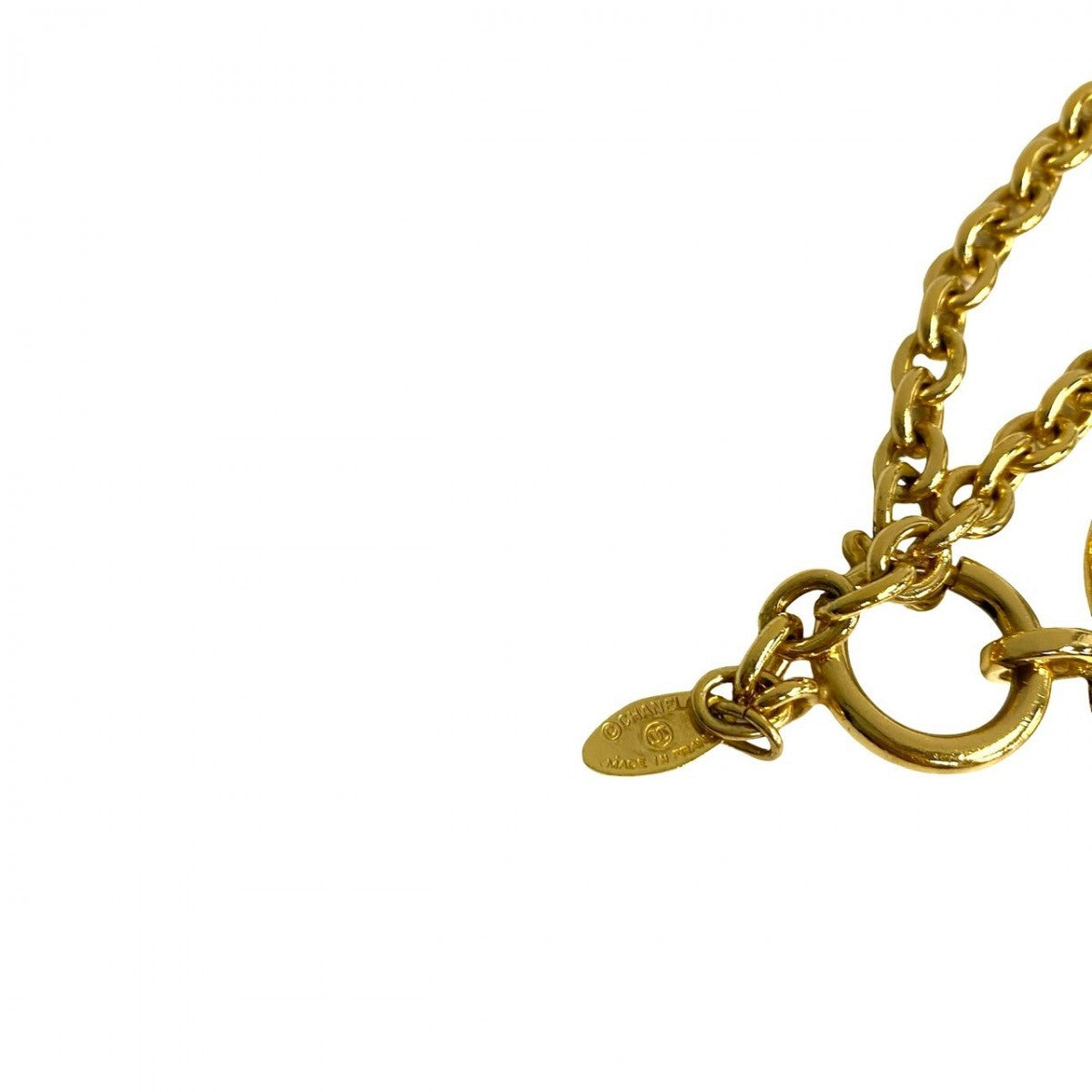 CHANEL Necklace Gold Plated gold COCO Mark Women