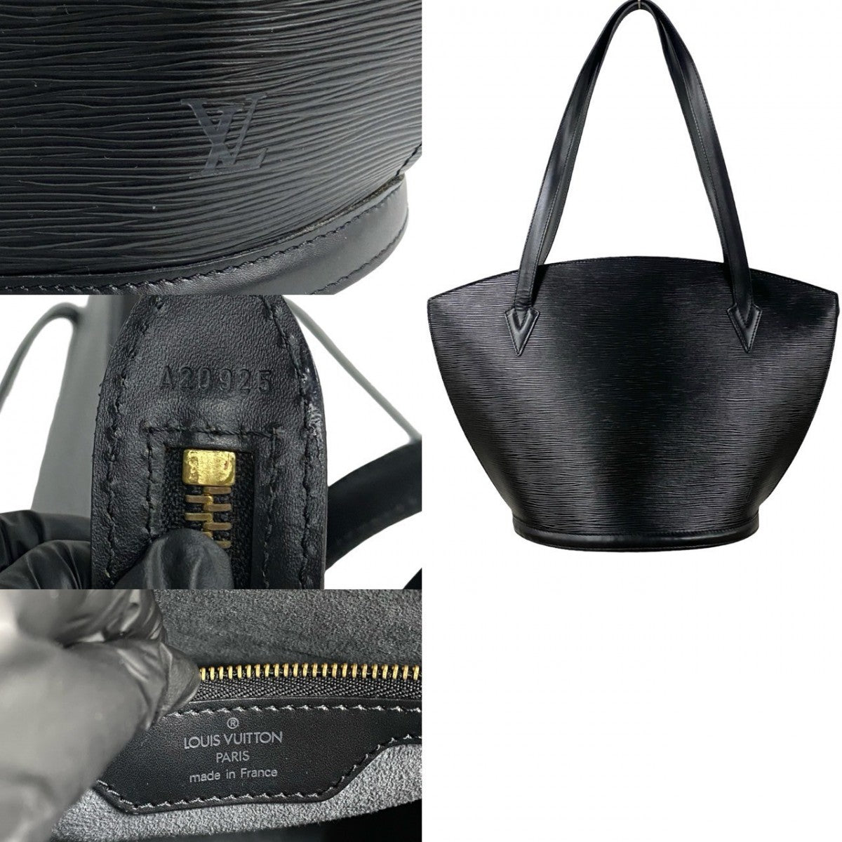 LOUIS VUITTON Tote Bag M52264 Epi Leather black Epi Sunjack shopping Women