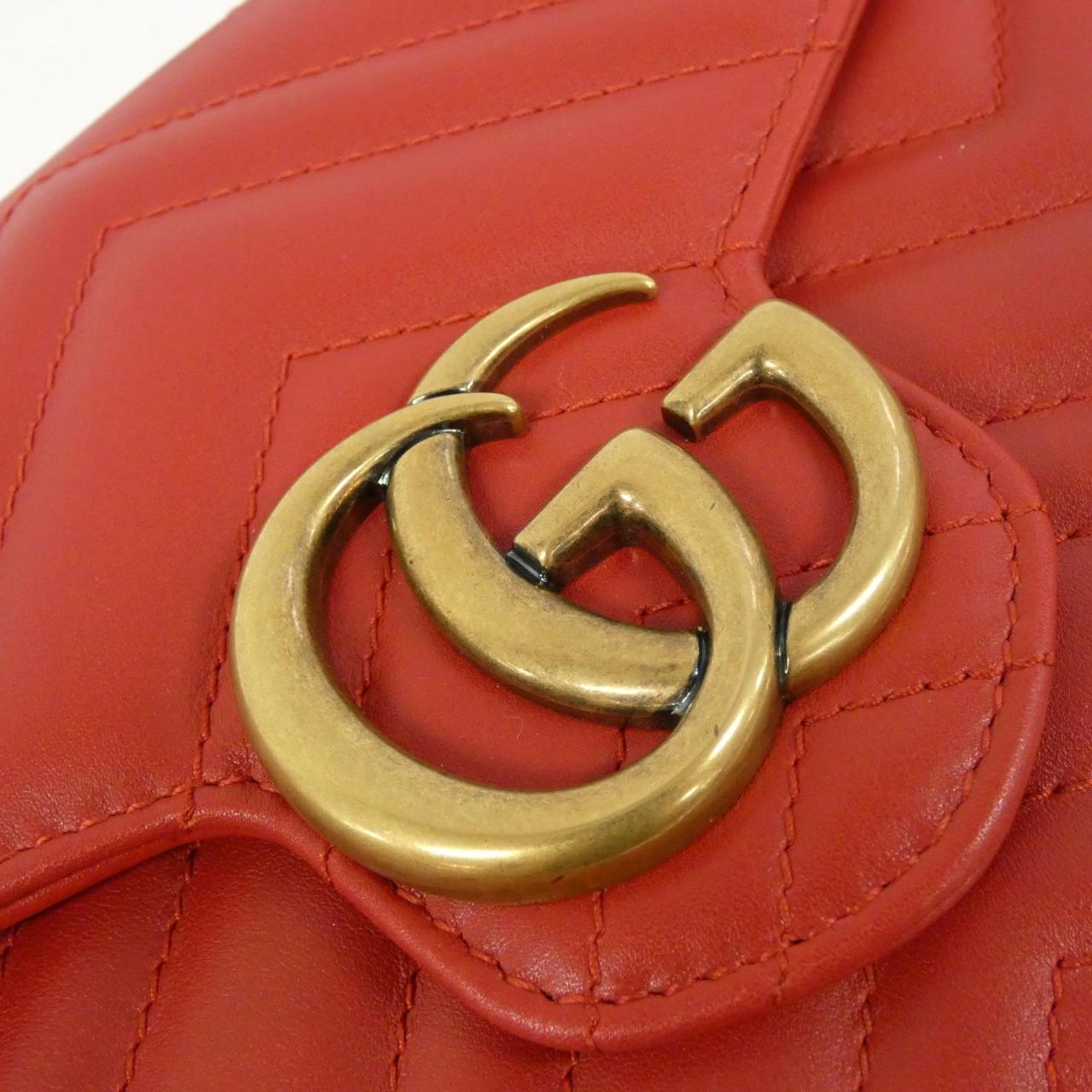 Gucci GG MARMONT Quilting Chevron Leather Shoulder Bag