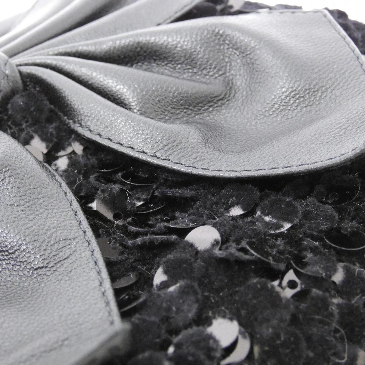 Chanel Tweed Spangle Chain Clutch