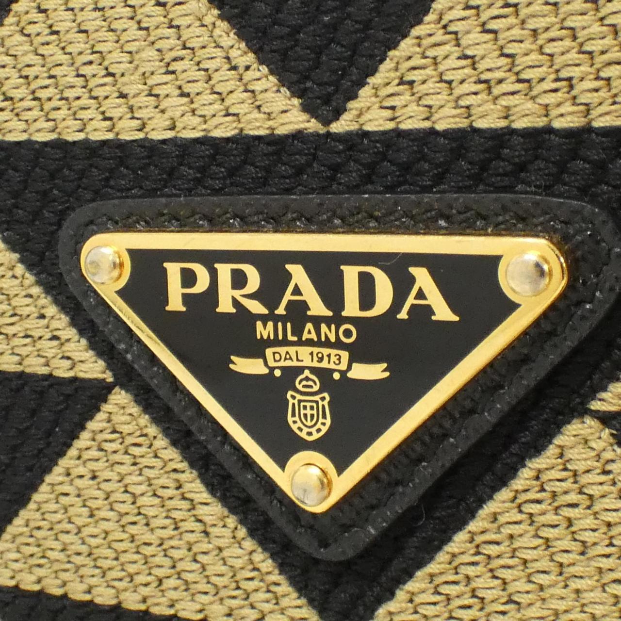 Prada 1BA355 Triangolo Jacquard Shoulder Bag