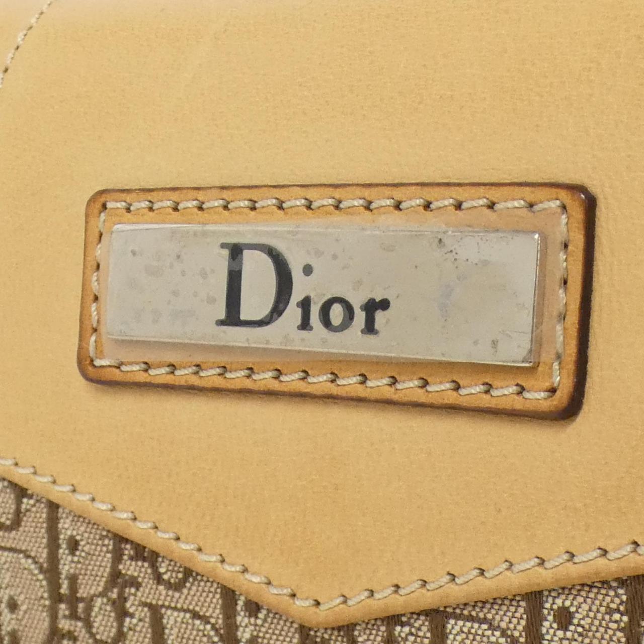 Christian Dior Canvas Leather Shoulder Bag