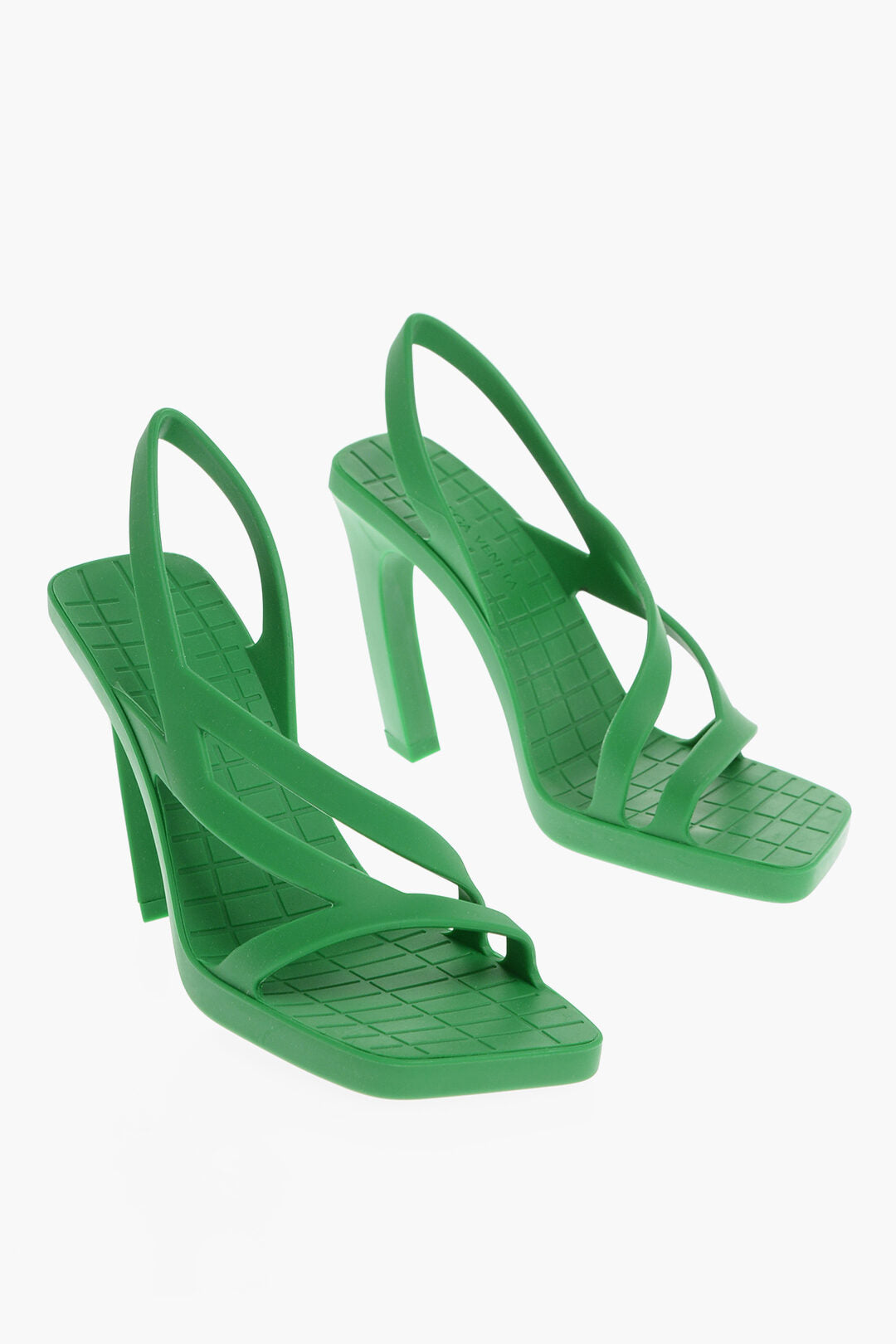 Luxury Bottega Veneta Rubber Jimbo Sandals Heel 11 Cm