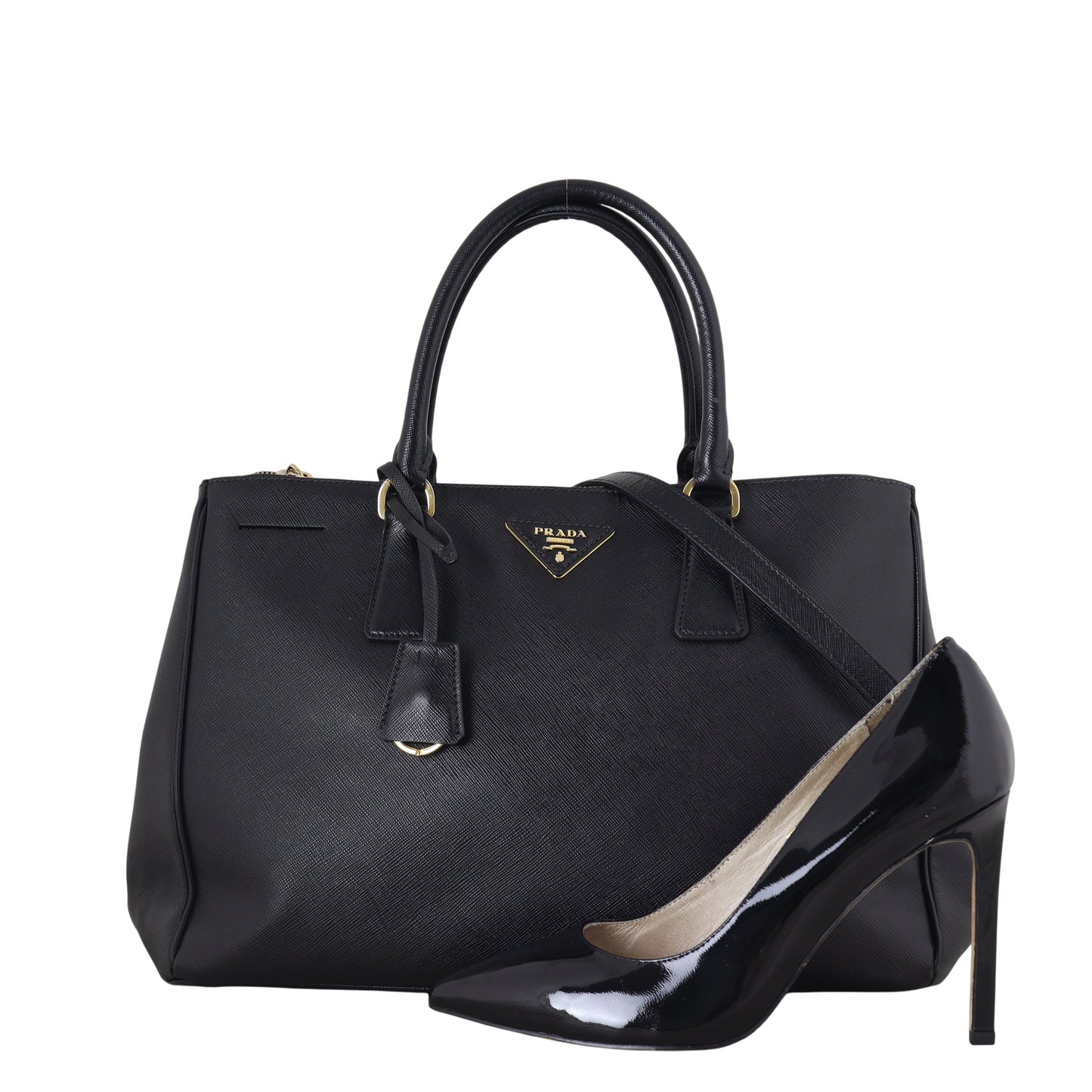 Prada Saffiano Lux Galleria Double Zip Tote Medium