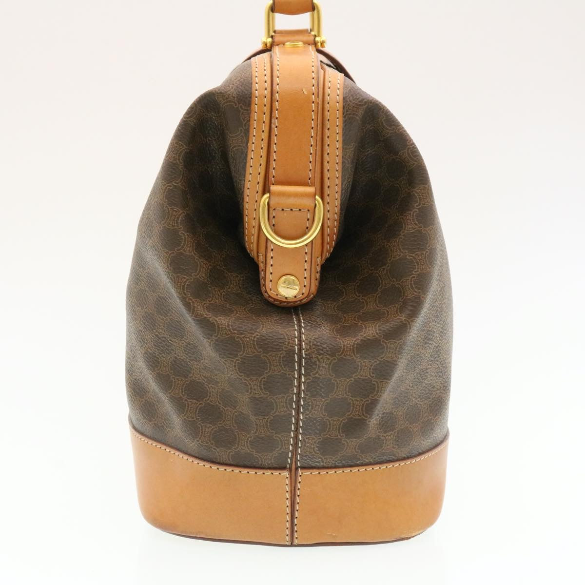 Luxury CELINE Macadam Canvas Hand Bag Brown 26517
