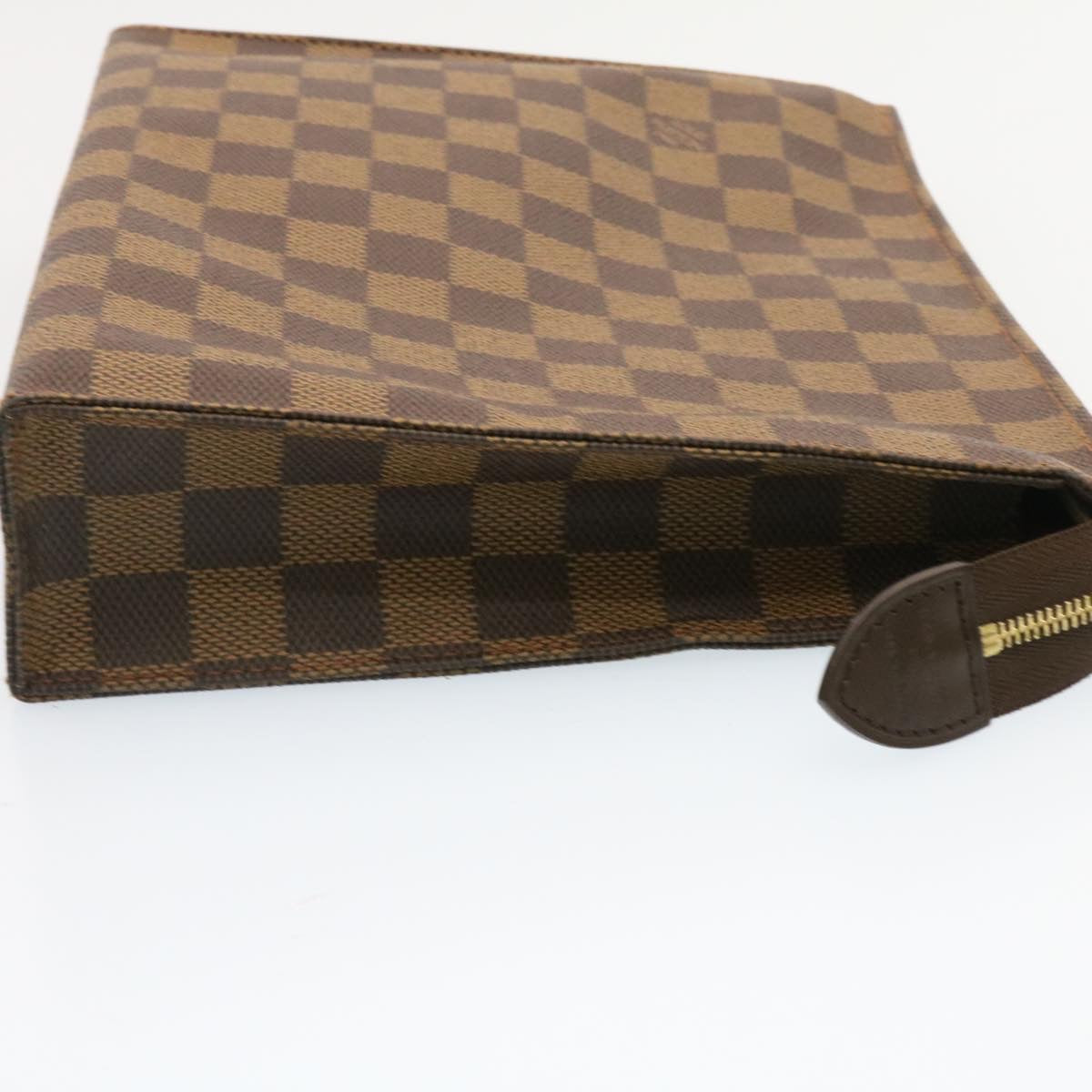 LOUIS VUITTON Damier Ebene Poche Toilette 26 Pouch N47543 LV Auth 26871A
