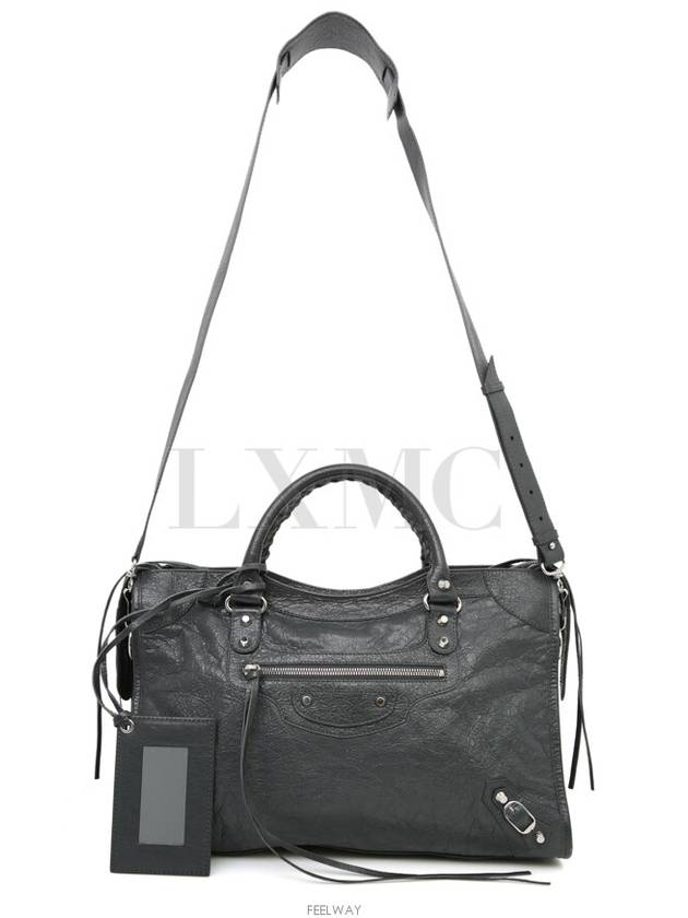 Luxury Balenciaga Trending 2026 City motor bag gray 505550 cross