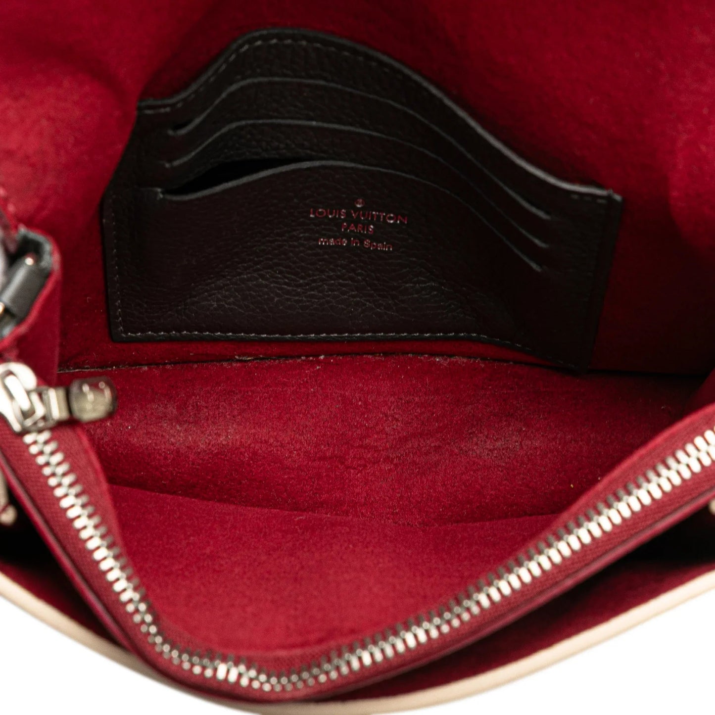 Red Louis Vuitton Bicolor Leather MyLockMe Chain Pochette Crossbody Bag
