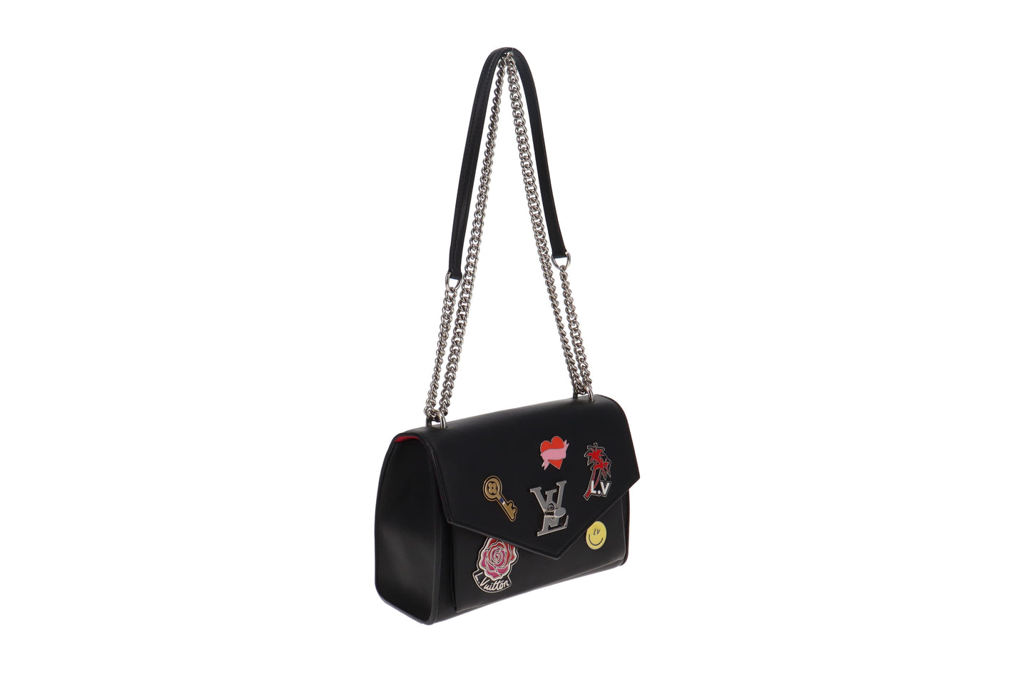 Louis Vuitton Black Leather Ltd. Ed. Pin Embellished MyLockMe BB AR2188