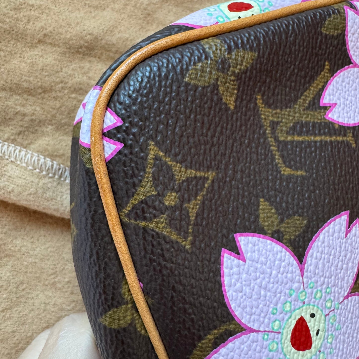 Louis Vuitton x Takashi Murakami Cherry Blossom on Brown Monogram Pochette Accessoire