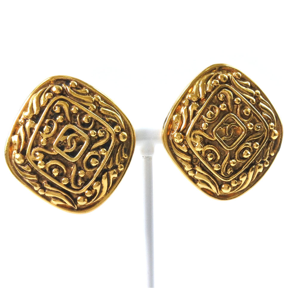 Chanel Chanel Coco Mark Earring G French Gold 30g Coco Mark Earring
