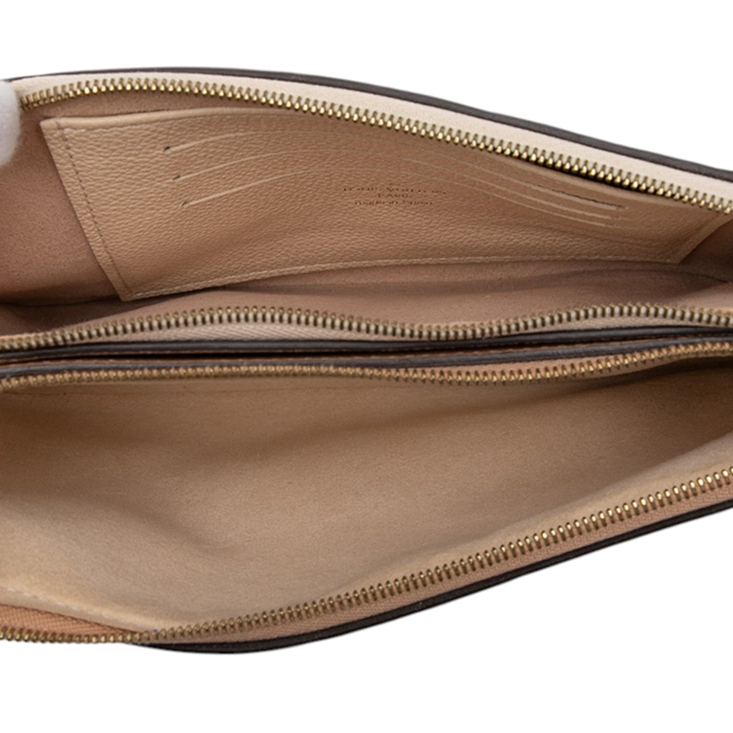 Brown Louis Vuitton Monogram Empreinte Double Zip Pochette Crossbody Bag