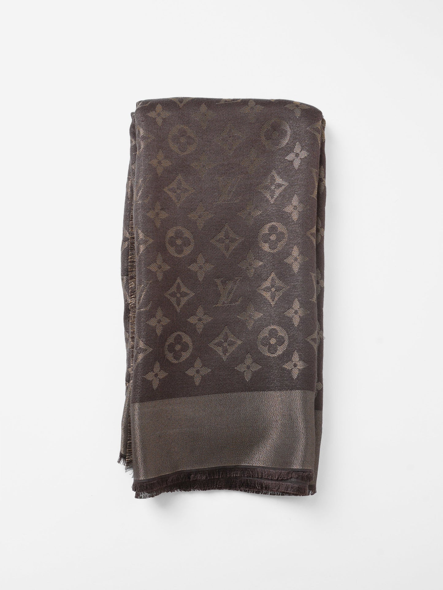 Louis Vuitton Brown Women Monogram Shawl