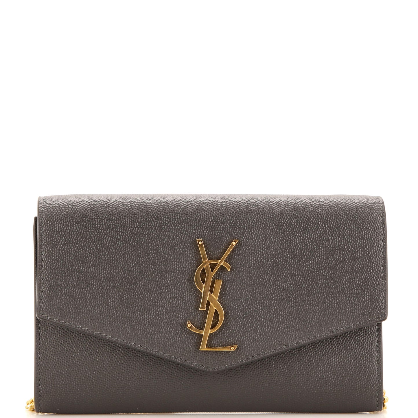 Luxury Saint Laurent Trending 2025 Uptown Chain Wallet Leather